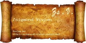 Zsigmond Vivien névjegykártya
