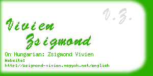 vivien zsigmond business card